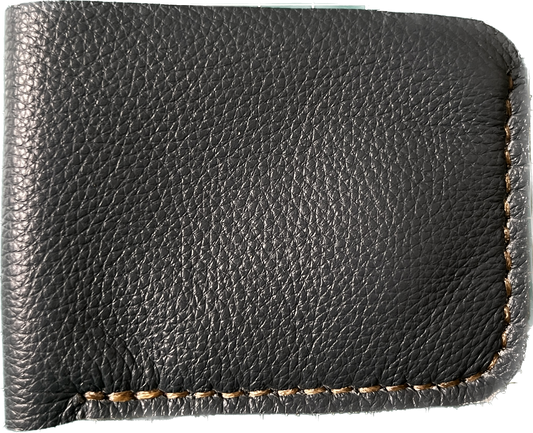 Pebbled Leather Bi Fold Wallet