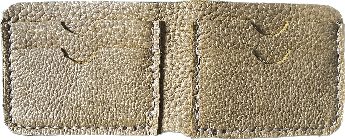 Pebbled Leather Bi Fold Wallet