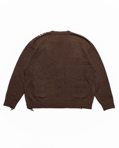 DISTRESSED WOOL CARDIGAN