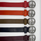 Leather Belt w/ Peace Logo Buckle