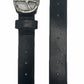 Peace Logo Leather Belt (black)