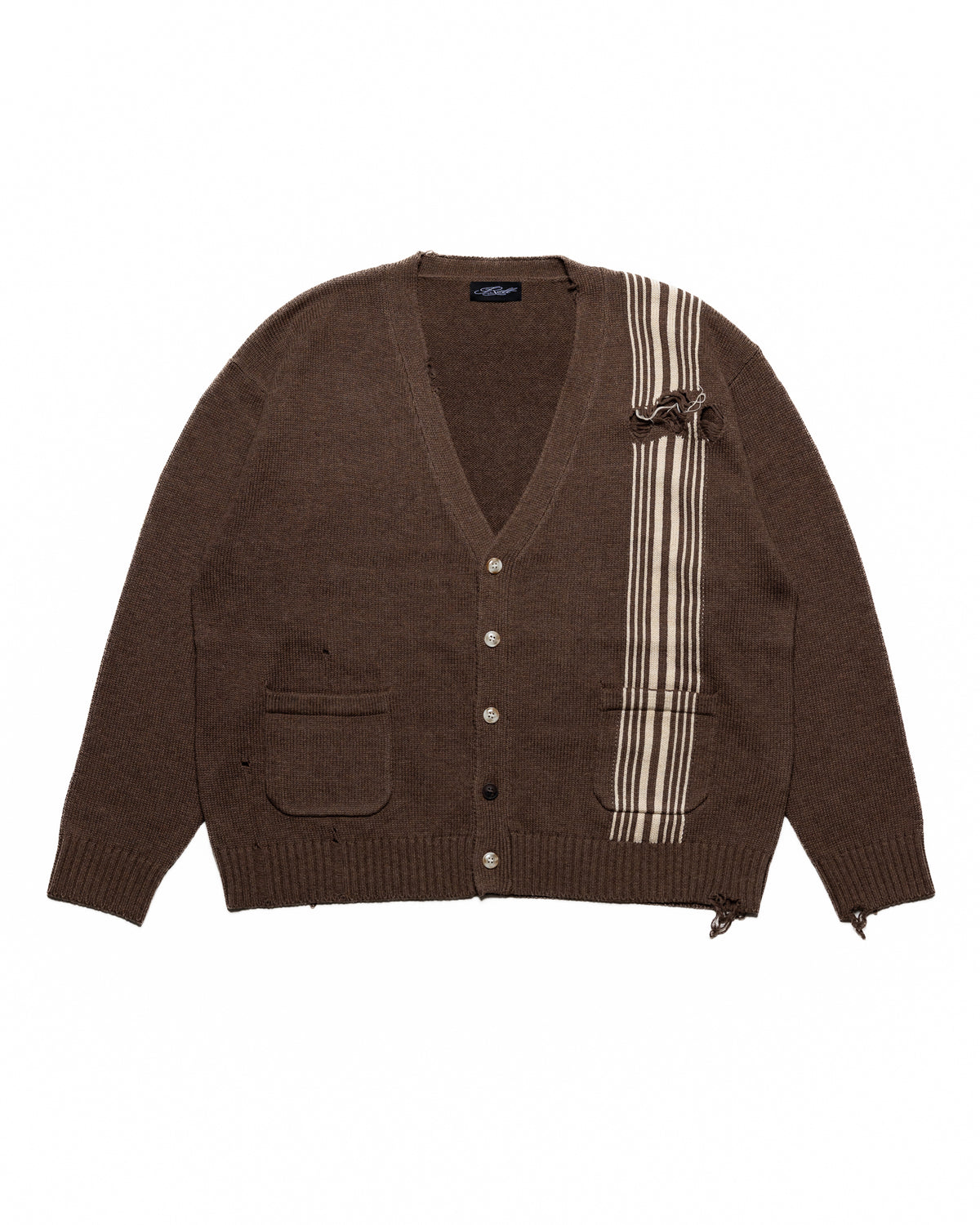 DISTRESSED WOOL CARDIGAN