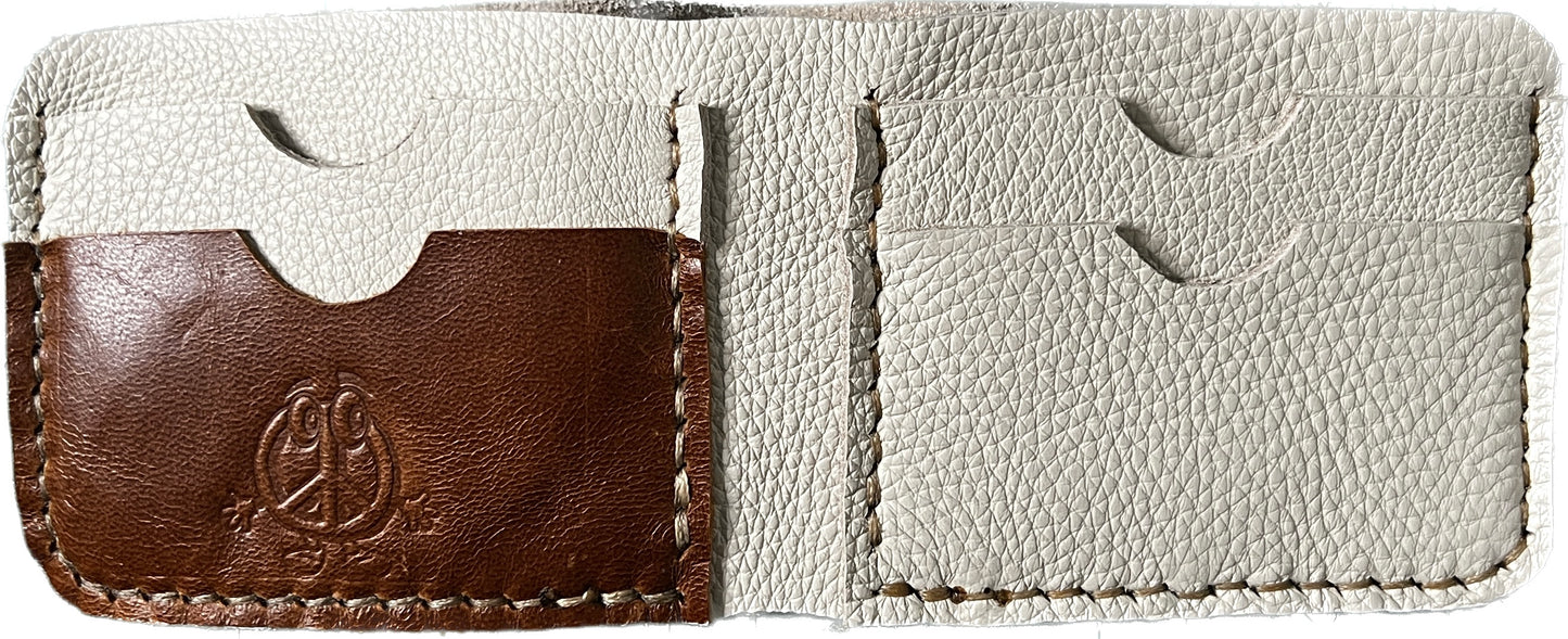 Pebbled Leather Bi Fold Wallet