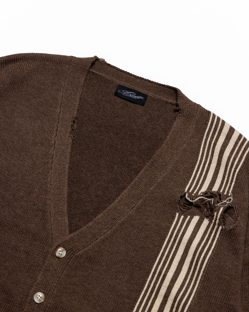 DISTRESSED WOOL CARDIGAN