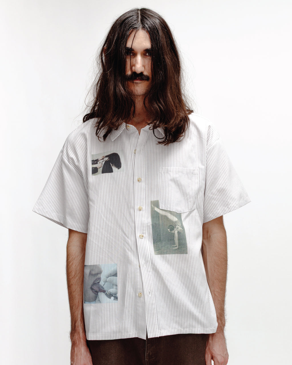 PINSTRIPE BUTTON UP SHIRT