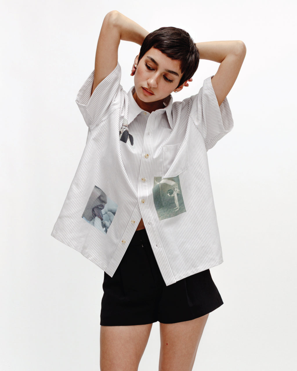 PINSTRIPE BUTTON UP SHIRT