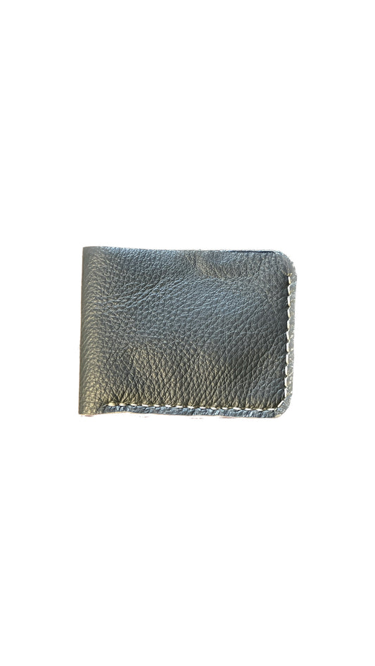 Pebbled Leather Bi Fold Wallet