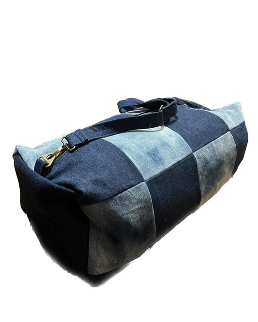 Denim Patchwork Duffel Bag