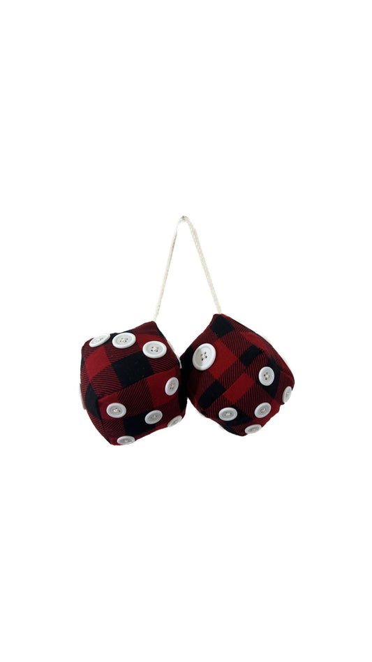 Buffalo Plaid Car Dice